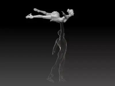 figure skating girl 4 3D print model