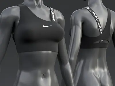 Nike Asymmetric Bra  3D model