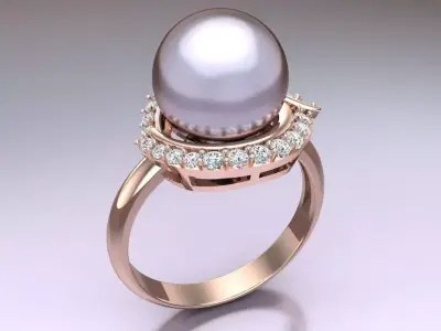 Pearl Ring - Womens Rings  - N822408 3D print model