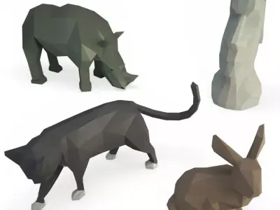 Sculpture Smalls Animals Marokka 3D model