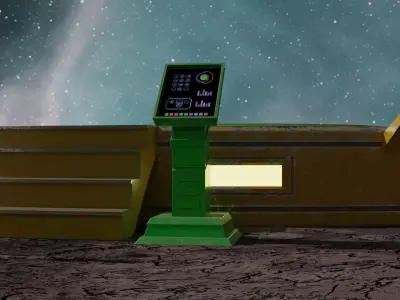 Platform turntable Low-poly 3D model