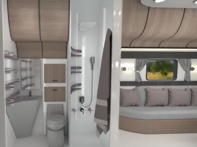 Caravan interior design 3D model