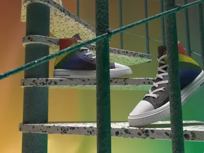 Shoes Converse Color LGBT  Low-poly 3D model