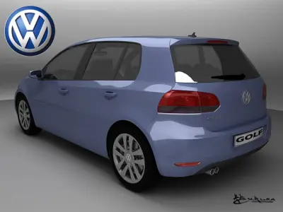 Volkswagen Golf VI 5doors 2009 3D model