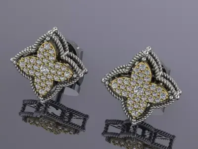 Brand Earrings Jewelry Gold MK-088 3D print model