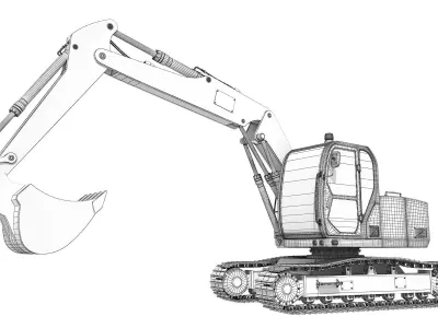 Excavator Tracked 3D model