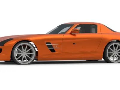 Mercedes-Benz SLS AMG 3D Model High-Quality Detailed Design Low-poly 3D model