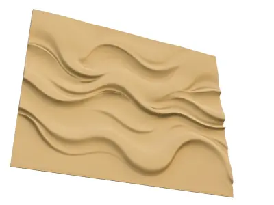 modern panel wall decor set wall relief mural CNC 87  3D model