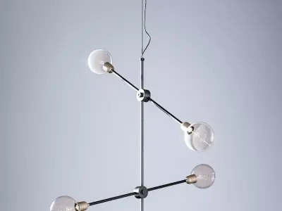 Molecular ceiling light Industrial style 3D model