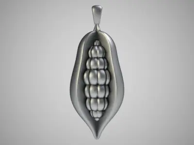 Cocoa Bean Necklace 3D print model