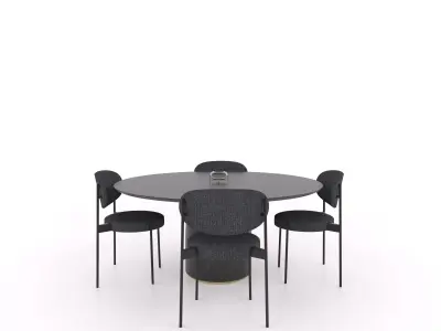 Model Set 02 Series 430 Chair Bule Table Chandelier 2079 Flos  3D model