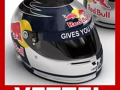 Helmet F1 2009 Sebastian Vettel 3D model