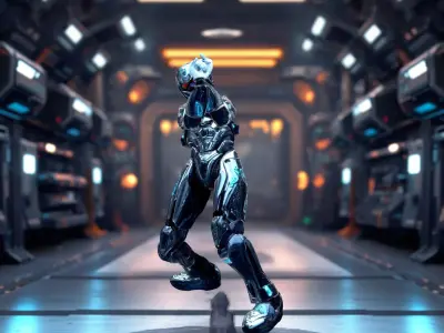 Futuristic Armor model pack Low-poly 3D model