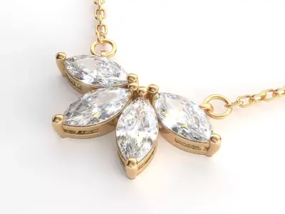Diamond pendant 3D model for render 3Ds Max V-ray 3D model buy