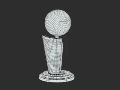 NBA Championship Trophy Low Poly PBR Realistic Low-poly 3D model