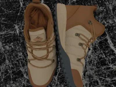 COLUMBIA 3D BOOTS - BROWN Low-poly 3D model