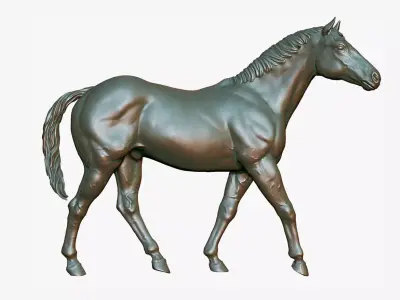 Horse Statue Sculpture 5 for 3D printing and CNC carving 3D print model