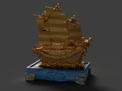Chinese dragon  Low-poly 3D model