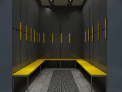 Locker Room 3D model