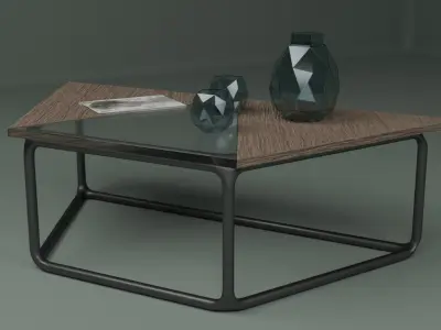 Coffee table and chair Free 3D model