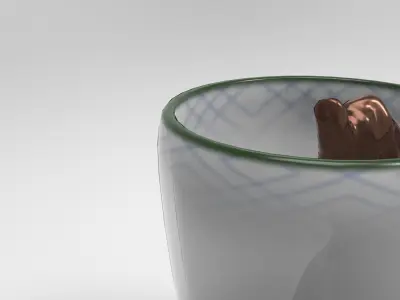 Splash Vase Low-poly 3D model