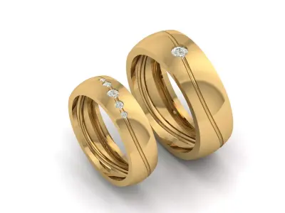 Band ring 3D print model 3