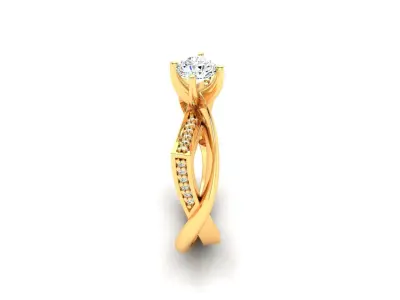 Ring M153 The luxury female ring with gems wedding 3D print model