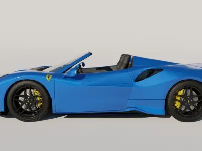 Ferrari 488 Pista Spider 3D model