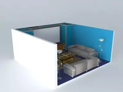 Luxury Living Room Free 3D model