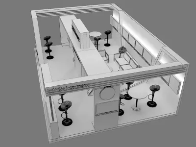 Booth Exhibition Stand a76 3D model