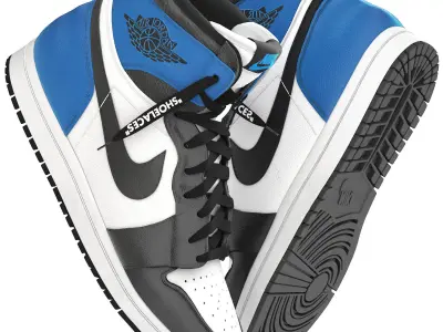 air jordan 1 retro high og obsidian university blue 3D model