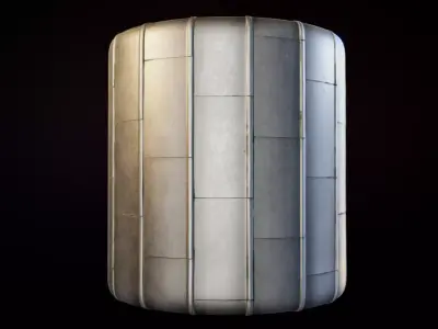 Seamless Metal roof PBR material Texture