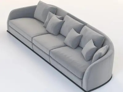 Flexform Alfred Divano Lineare 3 Seater 3D model
