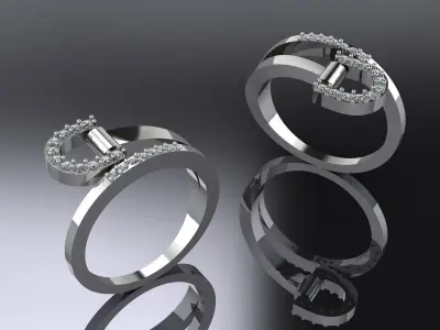 Jewelry Ring Gold 3D print model 13