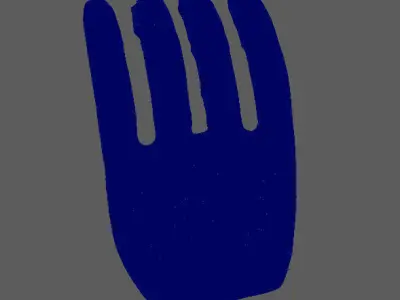 Wood Textured Hand  Free 3D model