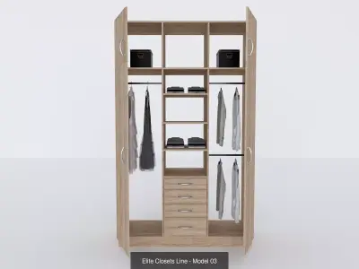 Elite Closets Line  3D Model Collection