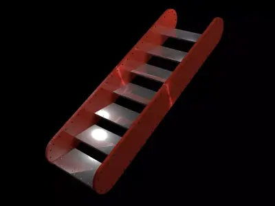 Metal stairs 3D model