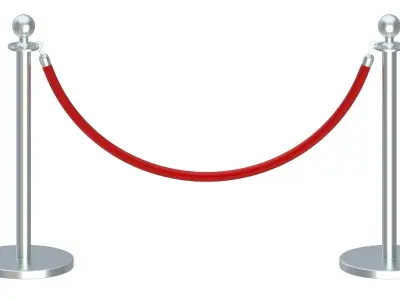 Silver Stanchion 3D model