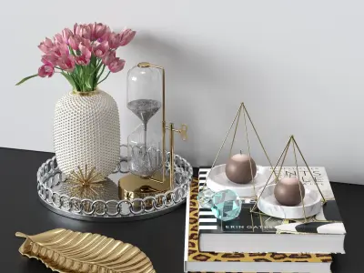 Decorative sets 017 Low-poly 3D model