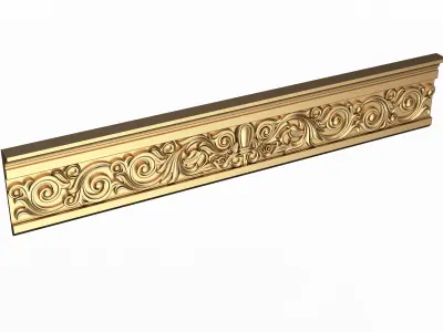 Cornice Decoration Molding 010 Low-poly 3D model
