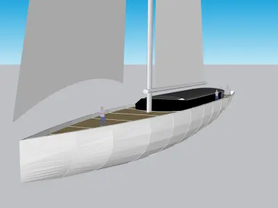 luxury sailyacht NGONI 3D model