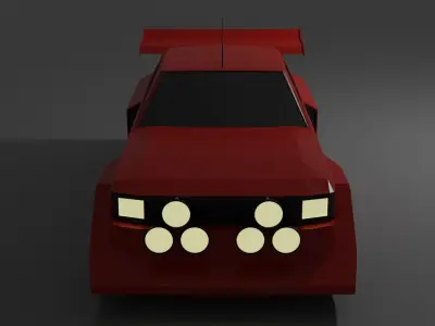 Low Poly Audi Quattro Low-poly 3D model