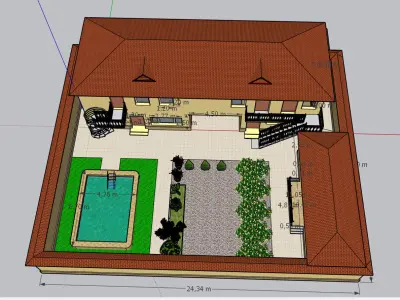 2-story house 3D model