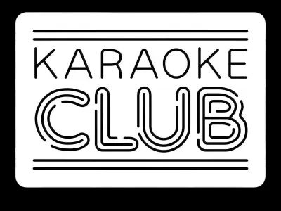 Karaoke Club Neon Sign 3D model