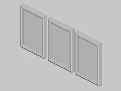 Framed Art Set Low-poly 3D model