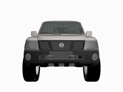 nissan patrol VTC 2006 2019 short LOW POLY Low-poly 3D model