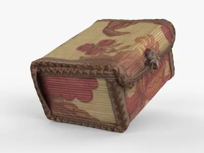 Photorealistic 3D scan of jewelry box Low-poly 3D model