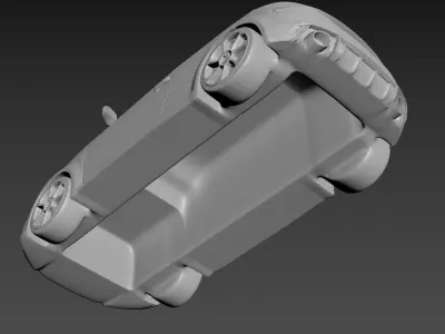 Audi TT 2020 on a small scale 3D print model