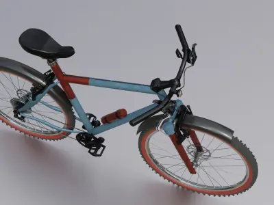 bicycle Low-poly 3D model 5