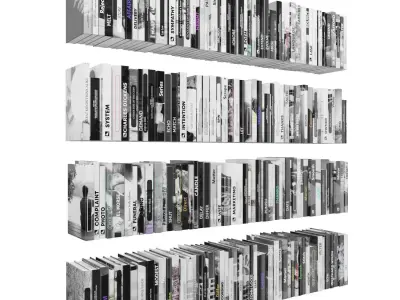 Books 150 pieces 2-7-1 Low-poly 3D model